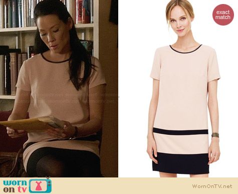 Club Monaco Iva Blocked Dress worn by Lucy Liu on Elementary