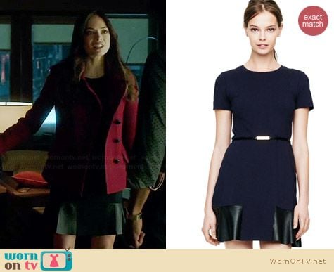 Club Monaco Janie Knit & Leather Dress worn by Kristin Kreuk on BATB