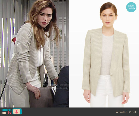 Club Monaco Scarletta Blazer worn by Victoria Newman (Amelia Heinle) on The Young and the Restless