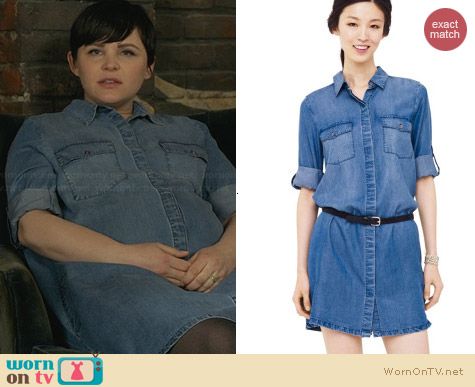 Club Monaco Tippi Denim Dress worn by Ginnifer Goodwin on OUAT