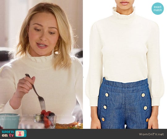 Co Ruffle Neck Sweater worn by Juliette Barnes (Hayden Panettiere) on Nashville