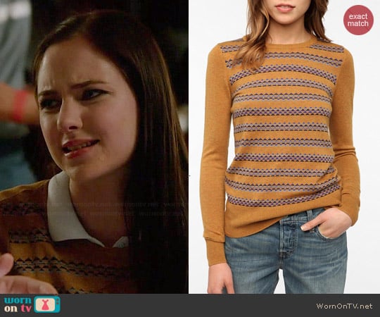 Coincidence & Chance Jane Printed Sweater worn by Brenna Carver (Haley Ramm) on Chasing Life