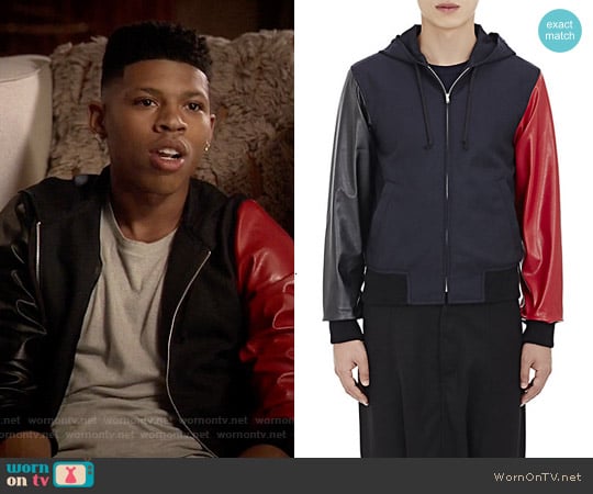 Comme des Garcon Gabardine Zip-Front Combo Hoodie worn by Hakeem Lyon (Bryshere Y. Gray) on Empire