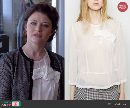 Comme des Garcons Bow Blouse worn by Emilie de Ravin on OUAT