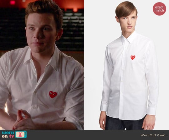 Comme des Garçons Play Shirt worn by Chris Colfer on Glee