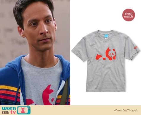 Community fashion: Abed's grey and red panda tee