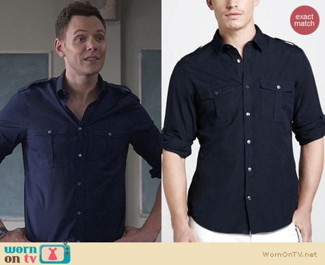 Fashion of Community: Burberry Brit Military Shirt worn by Joel McHale