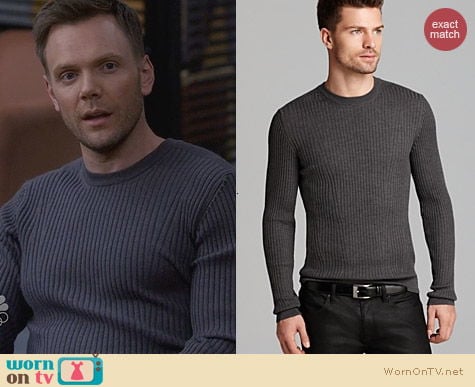 Fashion of Community: Hugo Boss Smudon Slim Rib Sweater worn by Joel McHale