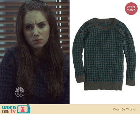 Fashion of Community: J. Crew Tippi Sweater in Houndstooth worn by Alison Brie