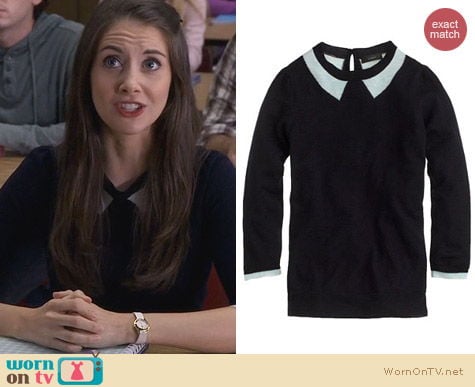 Fashion of Community: J. Crew Tippi Sweater in Trompe L'Oeil worn by Alison Brie