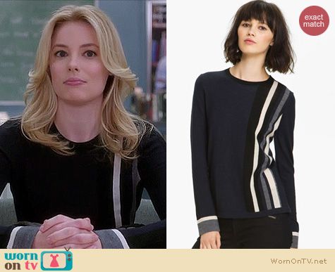 Community Fashion: Rag & Bone racing stripe sweater worn by Gillian Jacobs