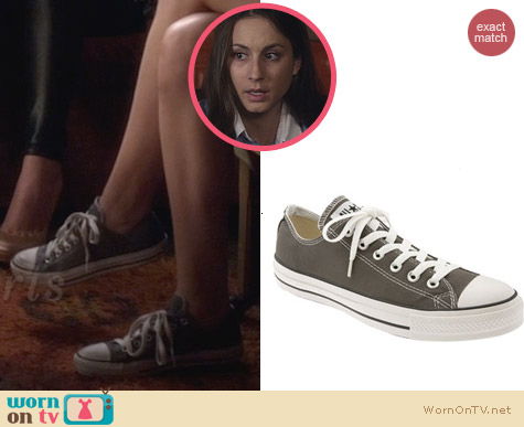 Converse Chuck Taylor Sneaners in Charcoal worn by Troian Bellisario on PLL