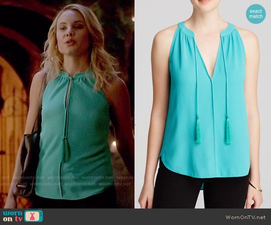 Cooper & Ella Layla Tassel Top in Jade worn by Camille O'Connell (Leah Pipes) on The Originals