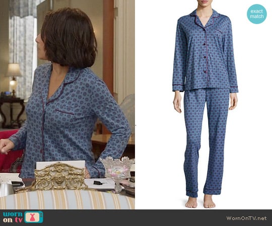 Cosabella Bella Dot-Print Long-Sleeve Pajama Set worn by Selina Meyer (Julia Louis-Dreyfus) on Veep