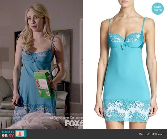 Cosabella Italia Slip worn by Chanel Oberlin (Emma Roberts) on Scream Queens