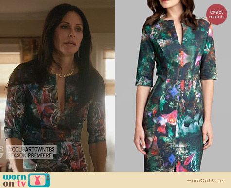 Fashion of Cougar Town: Ted Baker Iyana Dress worn by Courtney Cox