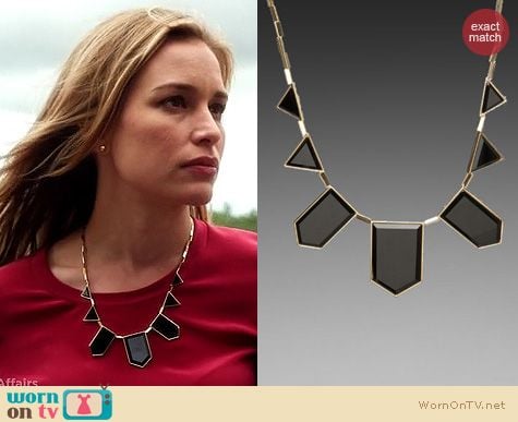 Covert Affairs Fashion: House of Harlow Black Resin Necklace worn by Piper Perabo