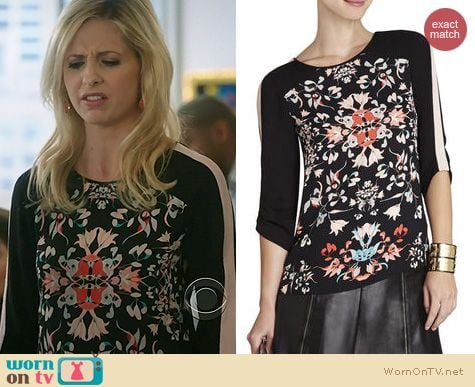 The Crazy Ones Fashion: BCBGMAXAZRIA Andie Blouse worn by Sarah Michelle Gellar