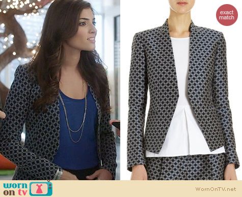 The Crazy Ones Fashion: Theory Lanai Jacket worn by Amanda Setton