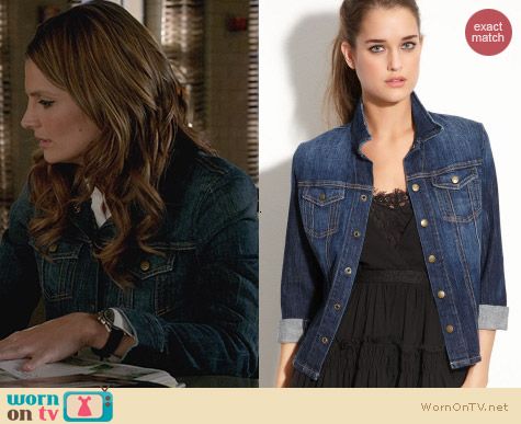 Current Elliott Denim Mechanic Jacket worn by Stana Katic on Castle