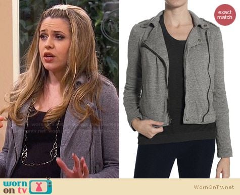 Current Elliott Easy Biker Jacket worn by Majandra Delfino on FWBL