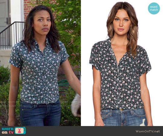 Current Elliott Emma Shirt in Juliet Floral worn by Eva Sinclair (Kylie Bunbury) on Under the Dome