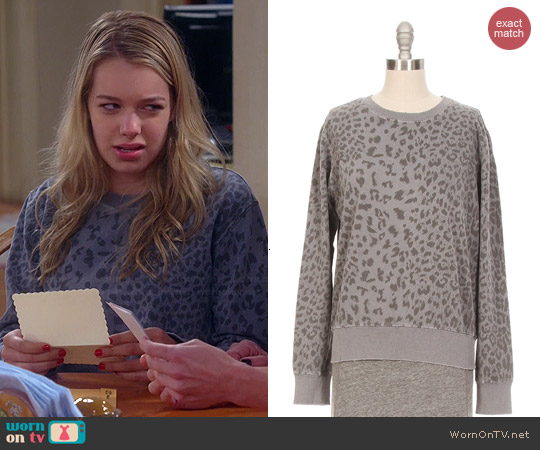 Current Elliott Leopard Print Sweatshirt worn by Sadie Calvano on Mom