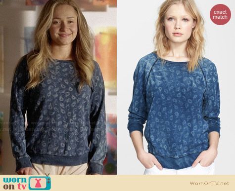 Current Elliott The Letterman Paisley Sweatshirt worn by Hayden Panettiere on Nashville