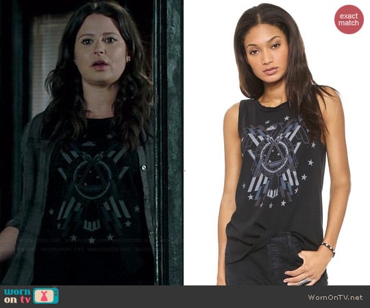 Current Elliott Muscle Tank in Liberty Eagle worn by Katie Lowes on Scandal