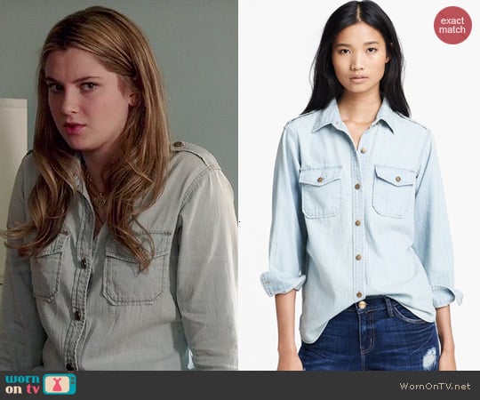 Current Elliott The Perfect Denim Shirt worn by Zoe Levin on Red Band Society