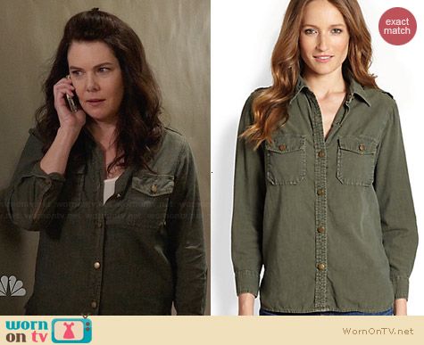 Current Elliott Perfect Shirt in Army Green worn by Lauren Graham on Parenthood