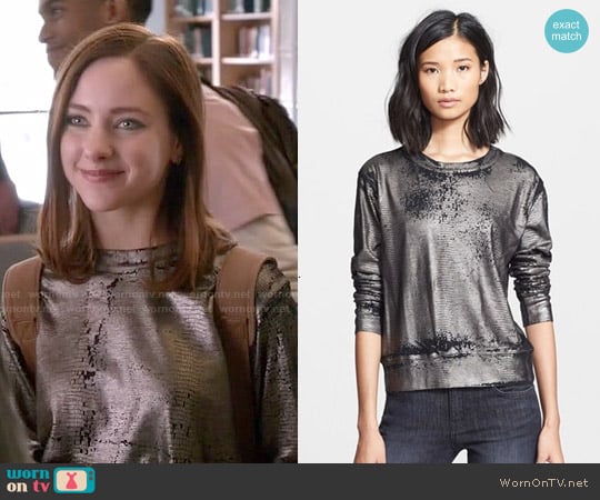 Current Elliott The Shruken Jogger Sweatshirt worn by Brenna Carver (Haley Ramm) on Chasing Life