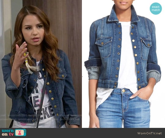 Current Elliott The Snap Jacket worn by Sofia Rodriguez (Aimee Carrero) on Young and Hungry