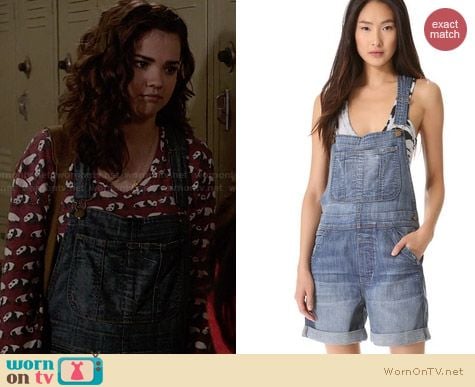 Current Elliott The Short Overalls worn by Maia Mitchell on The Fosters