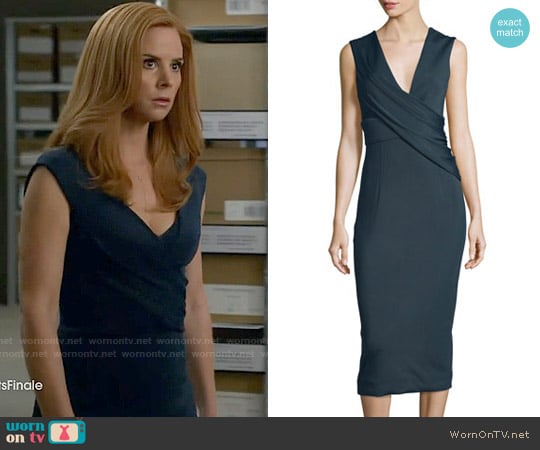 Cushnie et Ochs Ibiza Jasmine Sleeveless Draped Dress worn by Donna Paulsen (Sarah Rafferty) on Suits