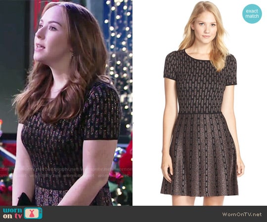 Cece by Cynthia Steffe 'Sage' Metallic Fit & Flare Sweater Dress worn by Mariah Copeland (Camryn Grimes) on The Young and the Restless