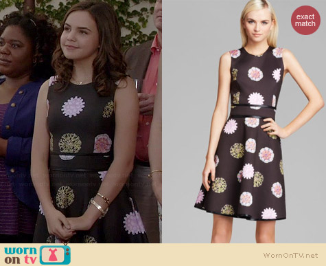 Cynthia Rowley Bonded Party Dress in Medallion worn by Bailee Madison on The Fosters