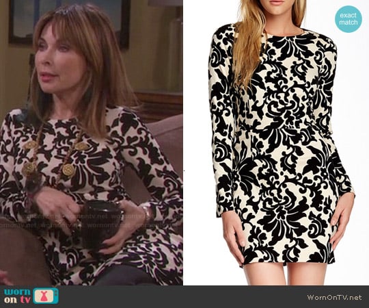 Cynthia Steffe Kit Damask Ponte Dress worn by Kate Roberts (Lauren Koslow) on Days of our Lives