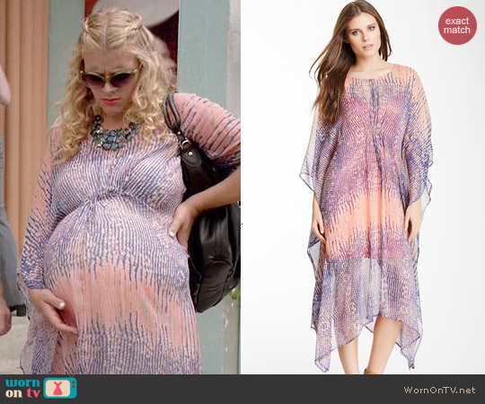 Cynthia Vincnent Lizard Silk Caftan Dress worn by Busy Phillips on Cougar Town