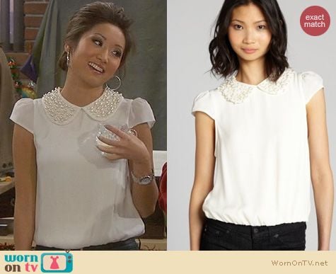 Fashion of Dads: Alice + Olivia Bali Bead Collar Top worn by Brenda Song