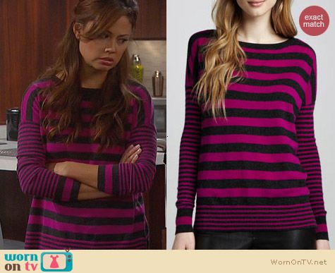 Fashion of Dads: Autumn Cashmere Boxy Mixed Stripe Top worn by Vanessa Lachey