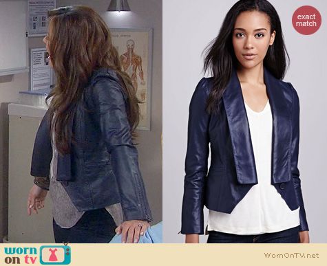 Dads Fashion: Cusp by Neiman Marcus Single Lapel Leather Jacket worn by Vanessa Lachey