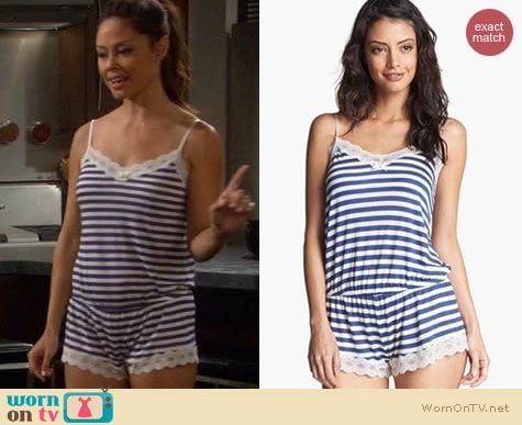 Dads Fashion: Eberjey Maritime Stripes Romper worn by Vanessa Lachey