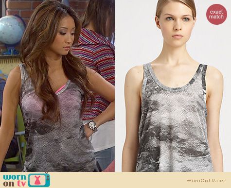 Dads Fashion: Helmut Lang Smudge Tank worn by Brenda Song