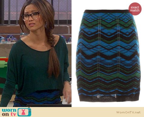 Dads Fashion: M Missoni Bias Plaid Skirt worn by Brenda Song