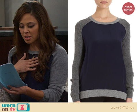 Fashion of Dads: Vince colorblock sweater worn by Vanessa Lachey