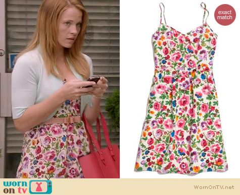 Daphne Vasquez Fashion: Madewell Silk Cami dress in snapdragon worn on Switched at Birth