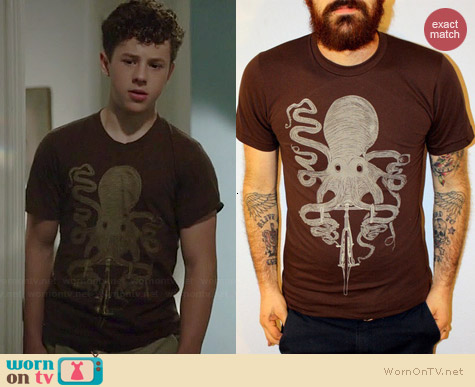 Dark Cycle Clothing Octopus on a Bike Tee worn by Nolan Gould on Modern Family