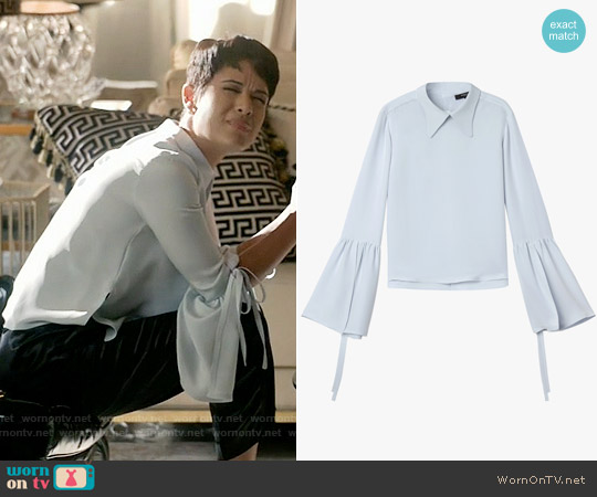 Derek Lam Bell Sleeve Blouse worn by Anika Calhoun (Grace Gealey) on Empire