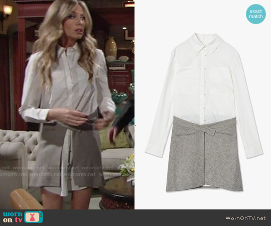 Derek Lam Wrap Skirt Shirtdress worn by Abby Newman (Melissa Ordway) on The Young and the Restless